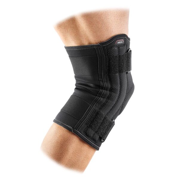 421R-BK_Knee Support With Stays Black_Back.png