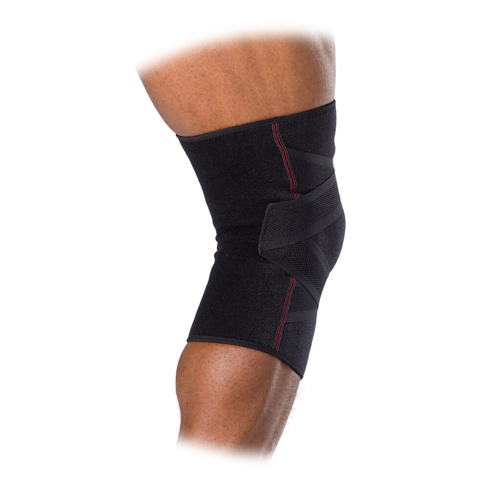 10620R-BK_Cross Compression Knee Sleeve Black_Back.png