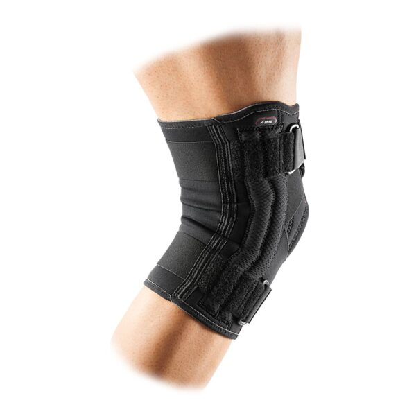 425R-BK_Knee Support With Stays And Cross Straps Black_Back.png