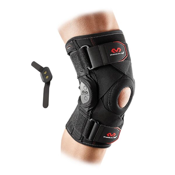 429X-BK_Knee Brace With Polycentric Hinges And Cross Straps Black_Main.png