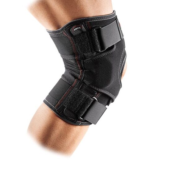 4205R-BK_VOW Knee Wrap With Hinges And Straps Black_Back.png