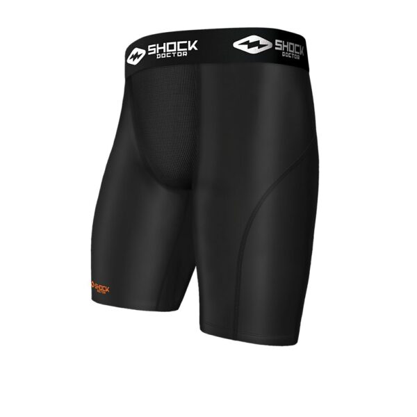 220-BK_Compression Short with Cup Pocket Black_Main.png