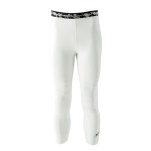 10020R-WH_Compression 3-4 Tight With Dual Layer Knee Support White_Main.png