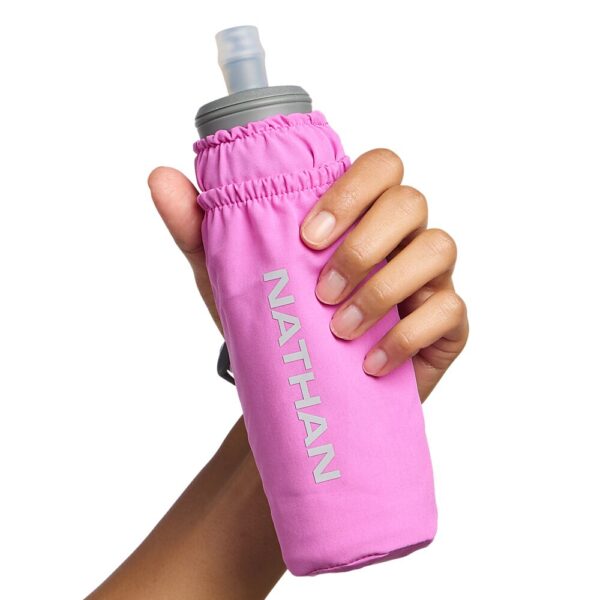 70720N-20298_Pinnacle 14oz Soft Flask Fuchsia-Reflective Silver_onBody 1.png