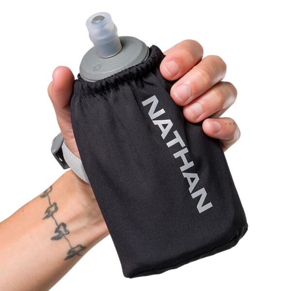 70700N-00010_Pinnacle 18oz Soft Flask Black-Reflective Silver_onBody.png