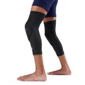 22460R-BKGR_HEX Viz Knee Sleeve Pair Yth Black-Grey_Side.png