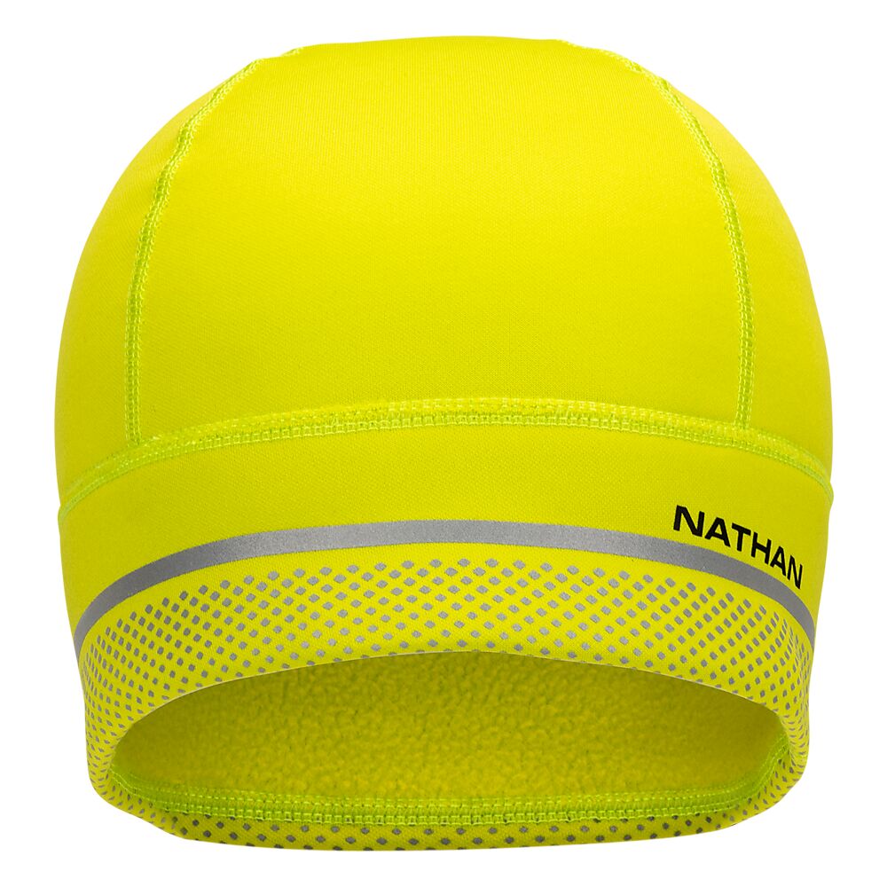 10400N-40044_HyperNight Reflective Beanie Hi Vis Yellow-Geo Print_Front.png