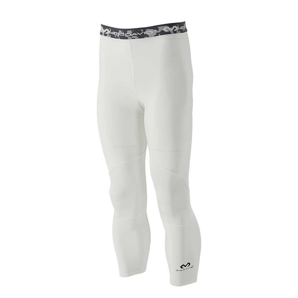 10020R-WH_Compression 3-4 Tight With Dual Layer Knee Support White_Side.png