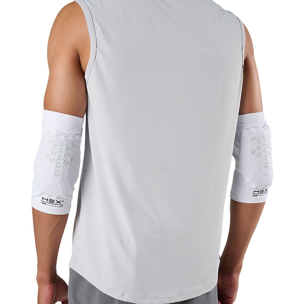 22140R-WHGR_HEX Viz knee-Elbow Pad Pair White-Grey_onBody 2.png