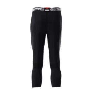 10020R-BK_Compression 3-4 Tight With Dual Layer Knee Support Black_Back.png