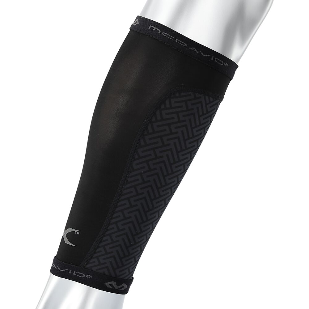 X609R-BK_X-Fitness Dual Layer Compression Knee Sleeves Black_Side left.png