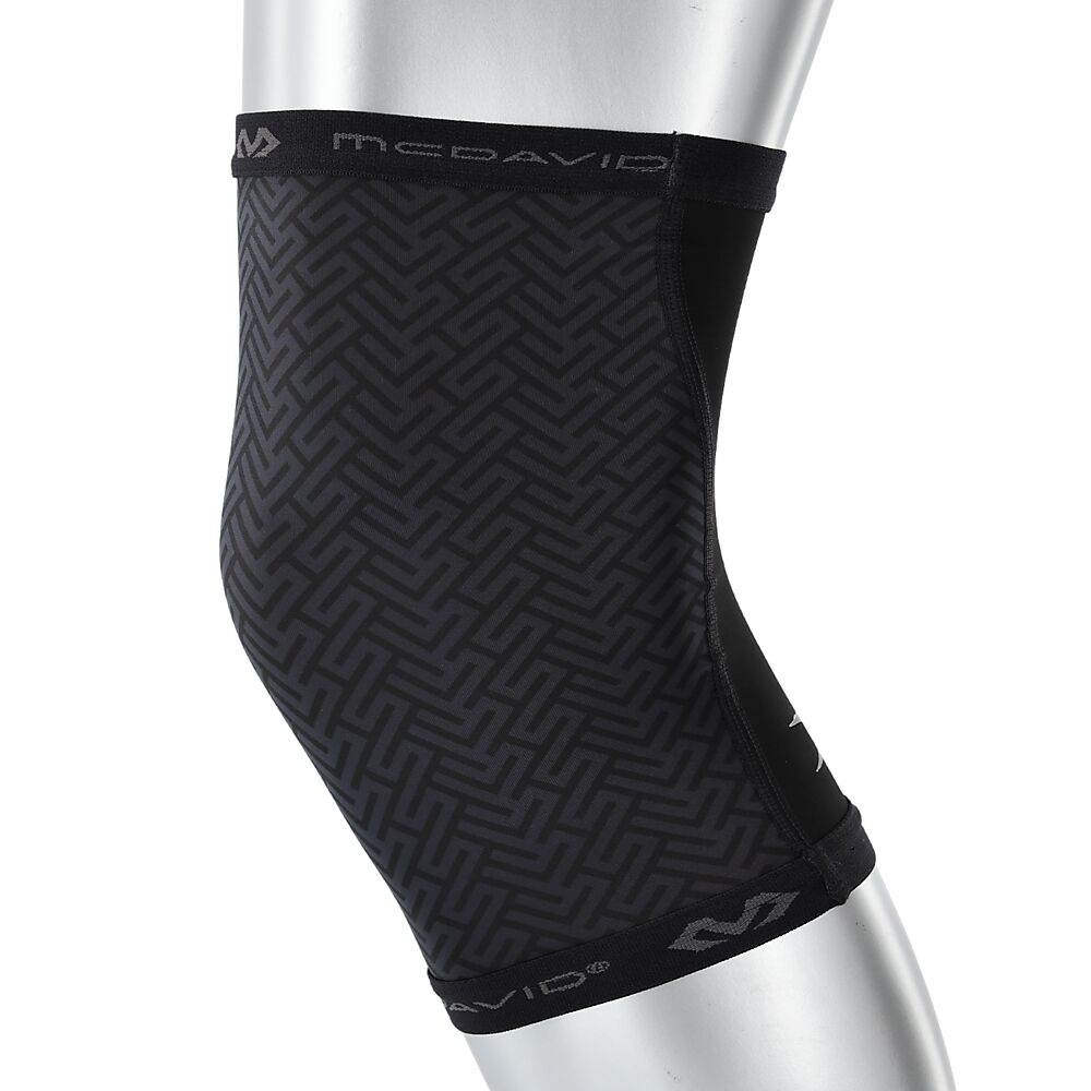 X605R-BK_X-Fitness Dual Layer Compression Knee Sleeves Black_Side left.png