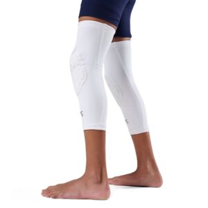 22460R-WHGR_HEX Viz Knee Sleeve Pair Yth White-Grey_Side.png