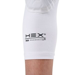 22460R-WHGR_HEX Viz Knee Sleeve Pair Yth White-Grey_Detail 2.png