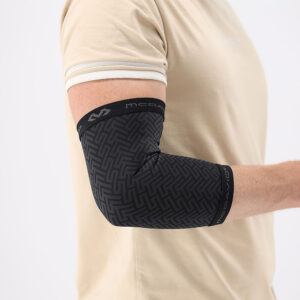 X607R-BK_X-Fitness Dual Layer Compression Elbow Sleeves Black_onBody.jpg