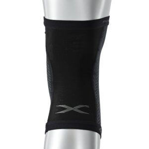 X605R-BK_X-Fitness Dual Layer Compression Knee Sleeves Black_Back.png